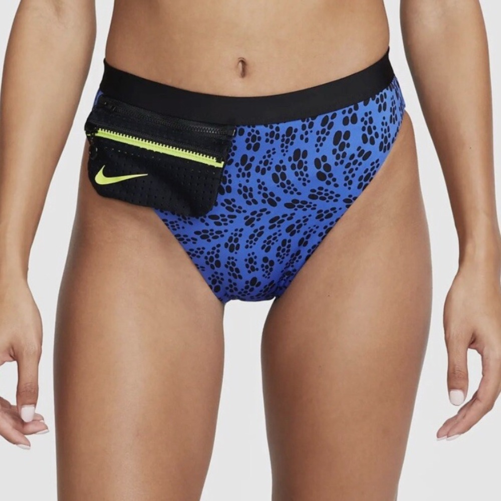 Nike Womens Party Dots High Waist Bikini Bottoms Trendy Swim Size L